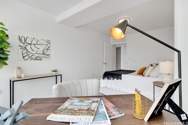 bedroom featuring wood-type flooring