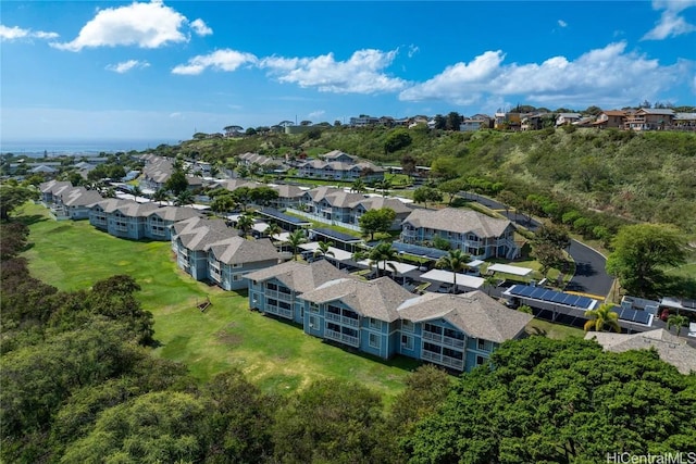 bird's eye view with a residential view