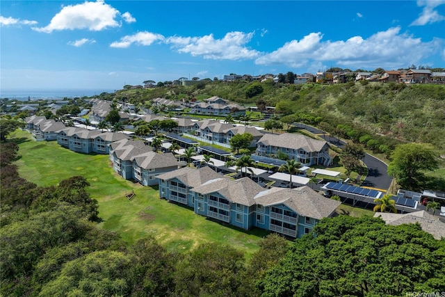 drone / aerial view with a residential view