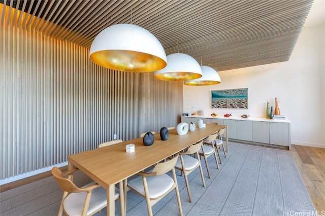 dining room featuring light wood-type flooring