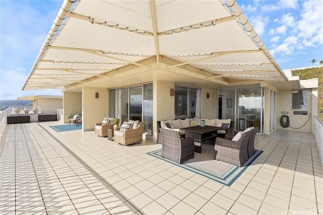 view of patio with an outdoor living space