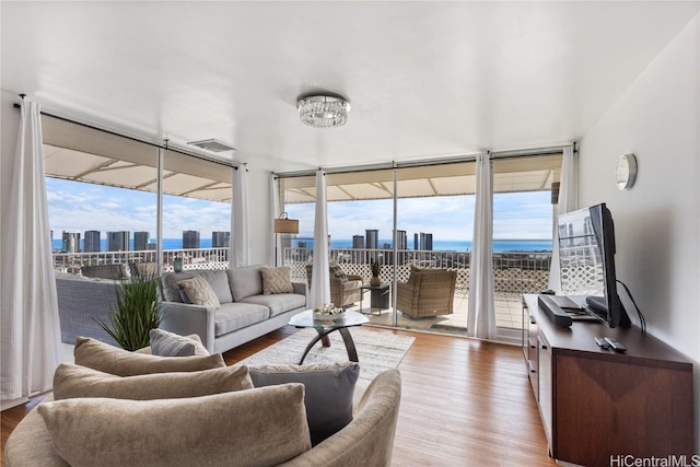 sunroom / solarium with visible vents