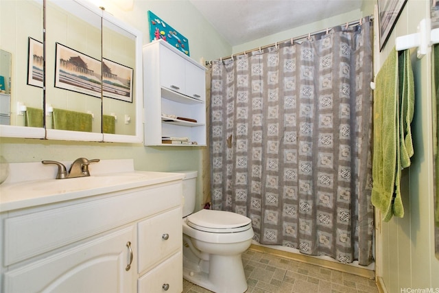 66-839 Kamakahala St, Waialua, HI 96791 - bathroom with toilet, vanity, and curtained shower