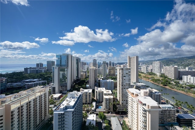 view of city featuring a water view