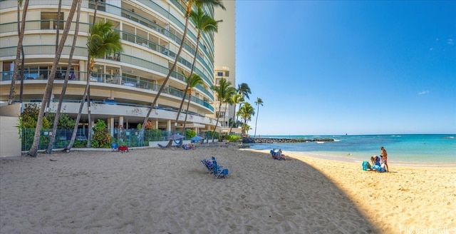 water view with a beach view