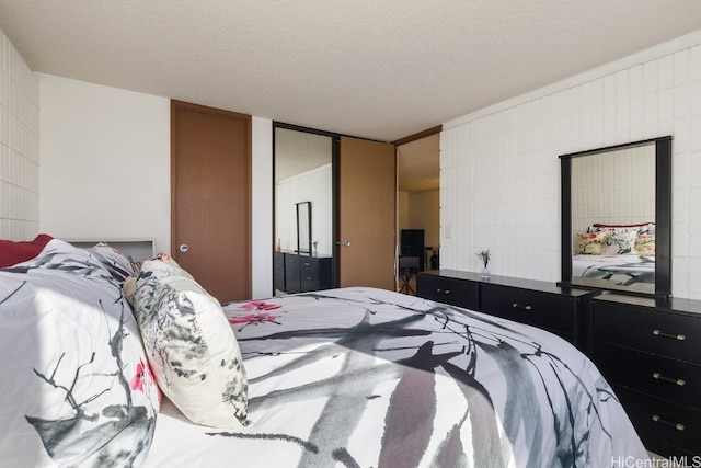 bedroom with a textured ceiling