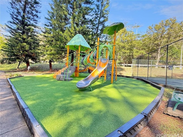 view of play area