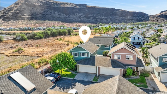 aerial view featuring a mountain view