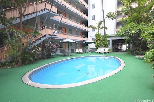 view of pool with a patio area