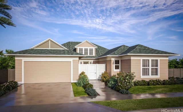 view of front of house featuring a garage