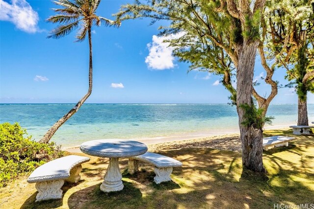 water view featuring a beach view