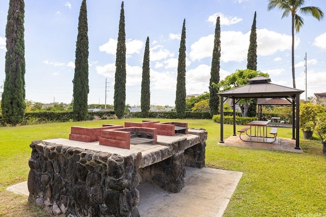 98-501 Koauka Loop Unit A603, Aiea, HI 96701 - view of patio featuring a gazebo and an outdoor fire pit