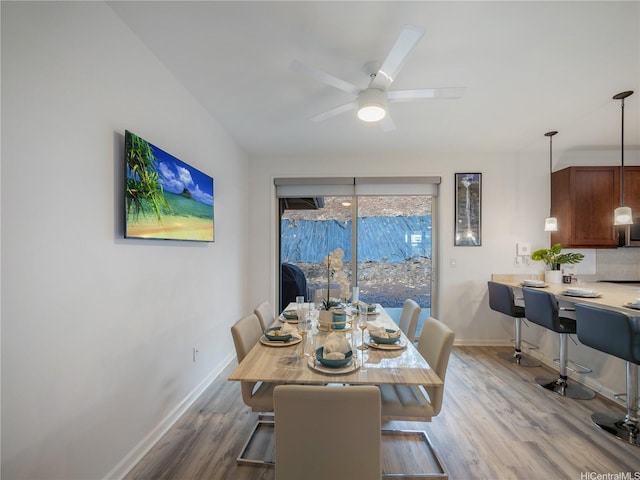 84-883 Maiola St Unit 118, Waianae, HI 96792 - dining room featuring wood finished floors and a ceiling fan