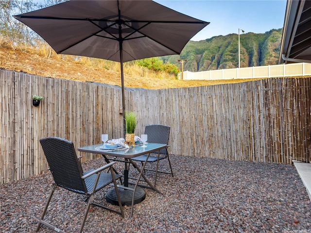 84-883 Maiola St Unit 118, Waianae, HI 96792 - fenced backyard featuring outdoor dining area and a patio