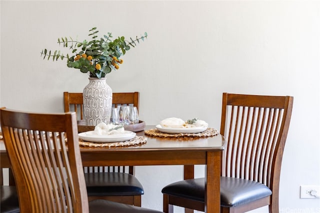 view of dining space