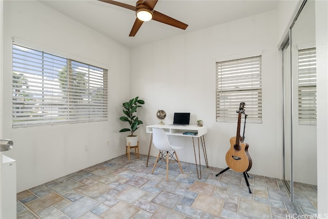 office with ceiling fan