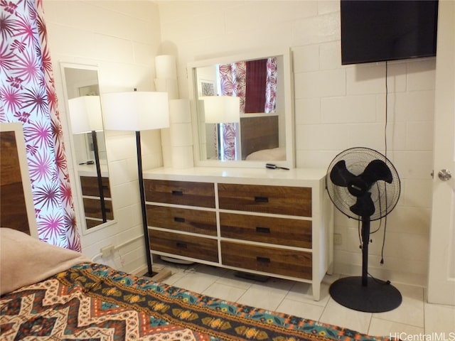 view of tiled bedroom