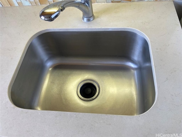 interior details featuring sink