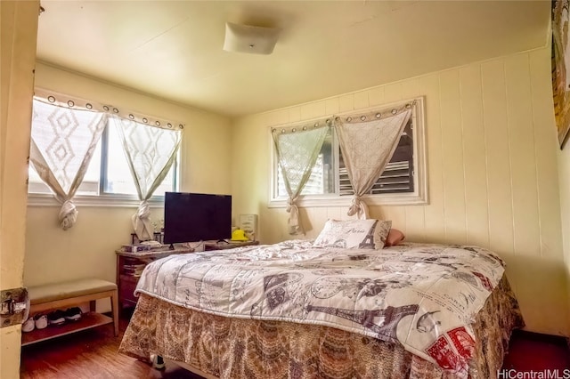 bedroom with wood-type flooring