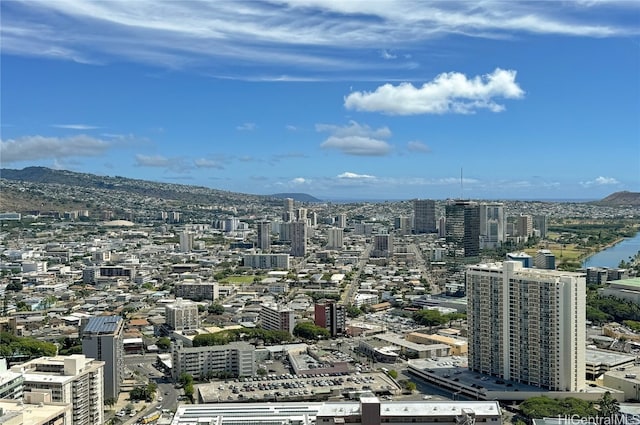 city view with a mountain view