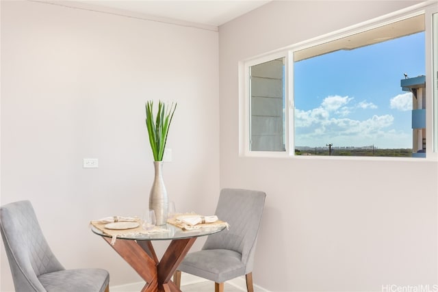 view of dining room