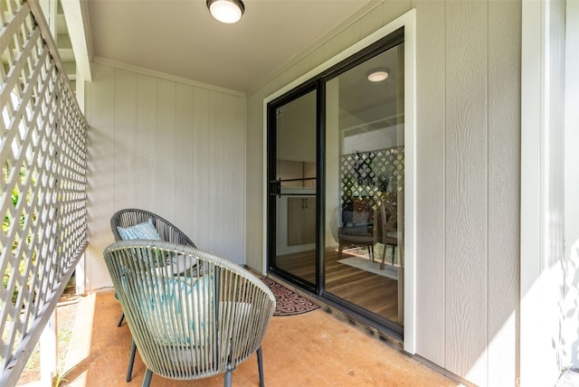 balcony featuring a patio area