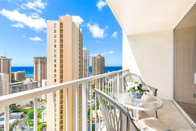 400 Hobron Ln Unit 3101, Honolulu, HI 96815 - balcony featuring a water view and a view of city