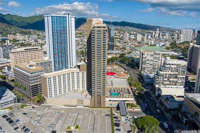 city view with a mountain view