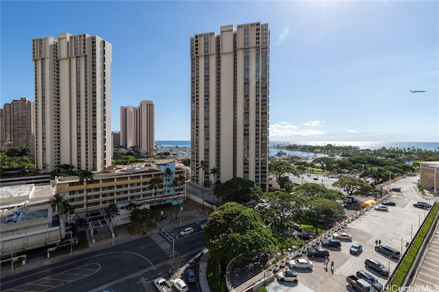 exterior space featuring a water view