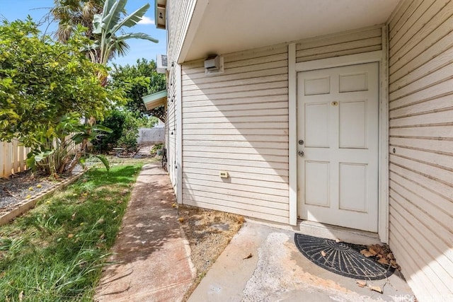 view of doorway to property