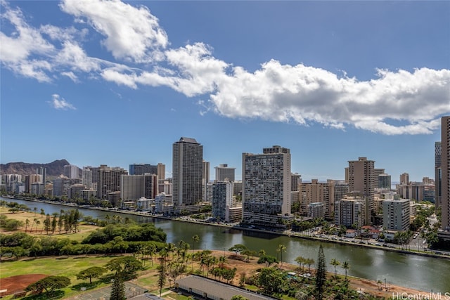 city view featuring a water view