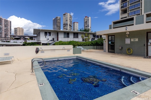 view of pool with a patio