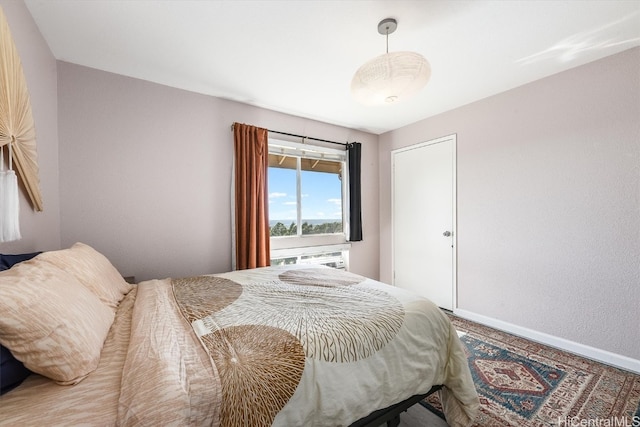 view of carpeted bedroom