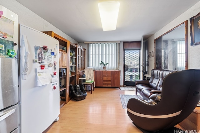 interior space with light wood-type flooring