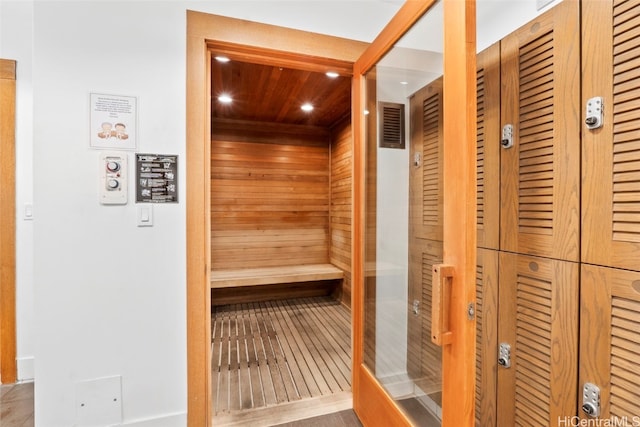 view of sauna / steam room