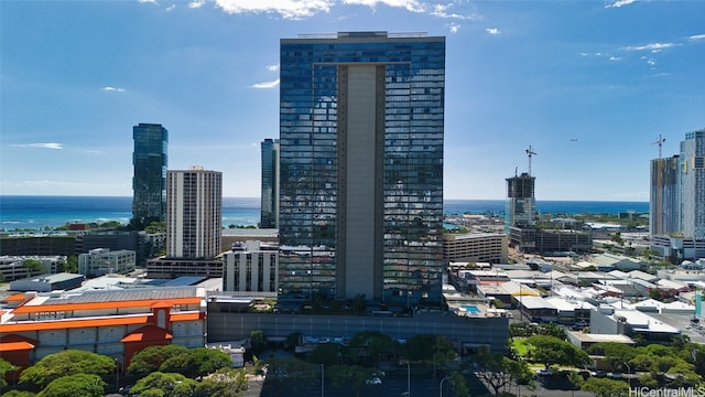 city view with a water view