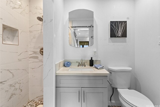 6125B Summer St Unit 6125B, Honolulu, HI 96821 - full bathroom with toilet, a tile shower, and vanity