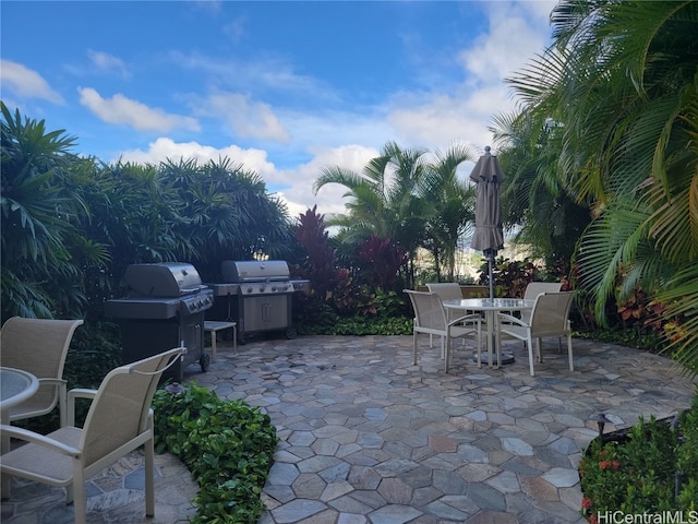 view of patio / terrace featuring grilling area