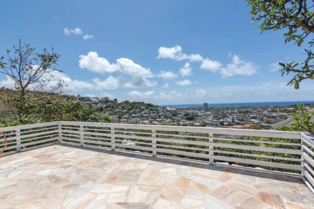 view of patio with a balcony