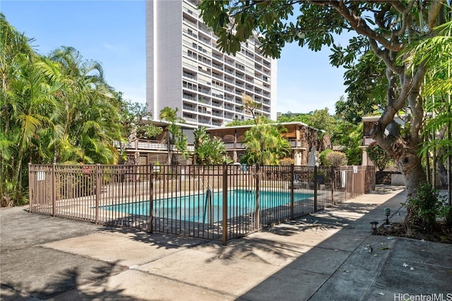 view of pool featuring a patio area