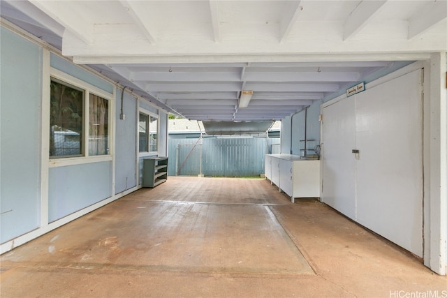 view of patio featuring a carport