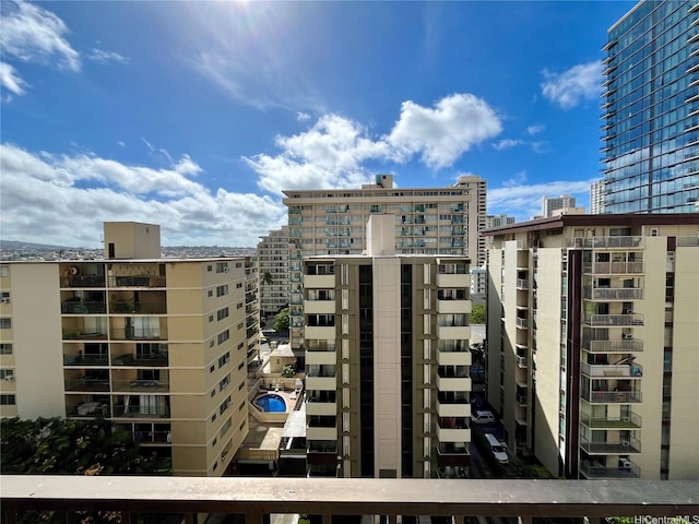 view of property with a city view