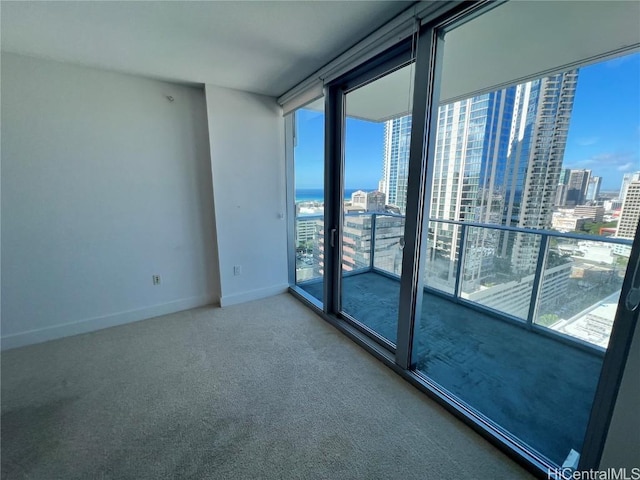 view of carpeted empty room