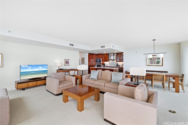 view of carpeted living room