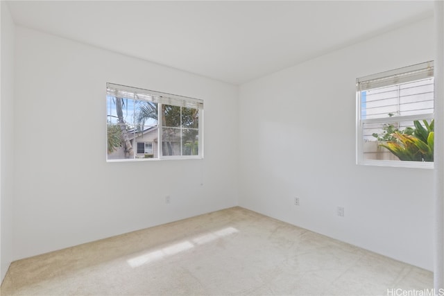 view of carpeted spare room