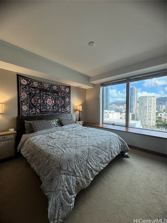 bedroom with carpet floors