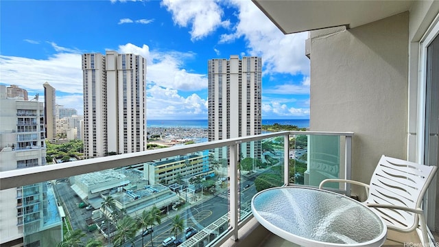 410 Atkinson Dr Unit 1621, Honolulu, HI 96814 - balcony with a water view and a view of city