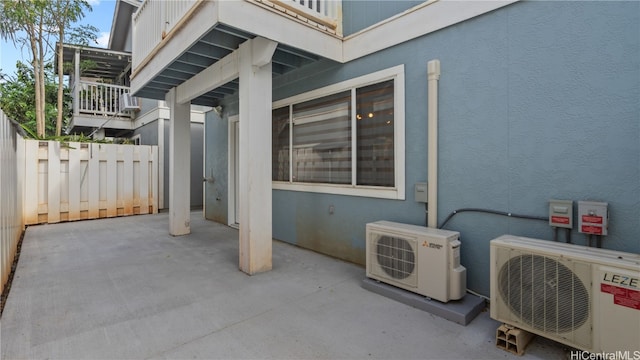 view of patio with ac unit