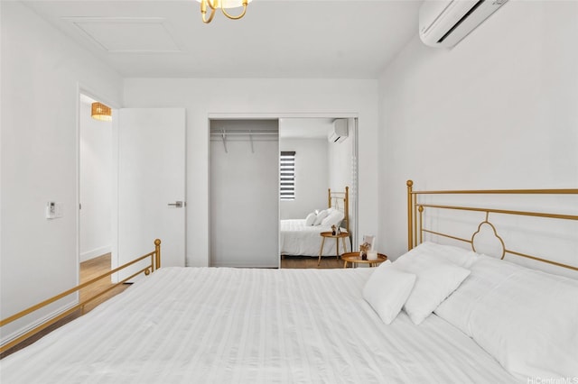 91-1030 Hoopili St Unit 54, Ewa Beach, HI 96706 - bedroom with an AC wall unit and a closet