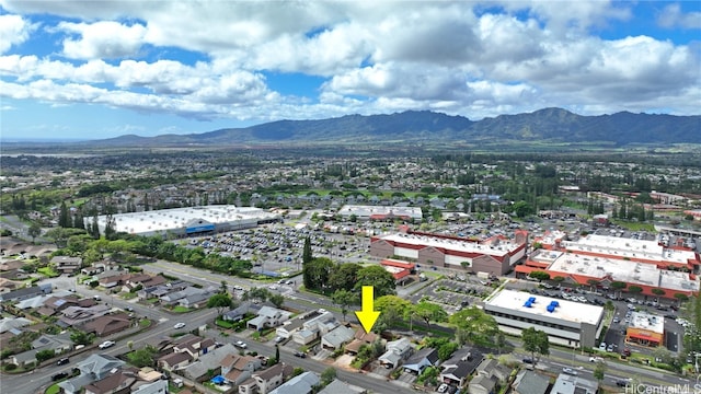 aerial view featuring a mountain view